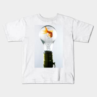 Goldfish in light bulb Kids T-Shirt